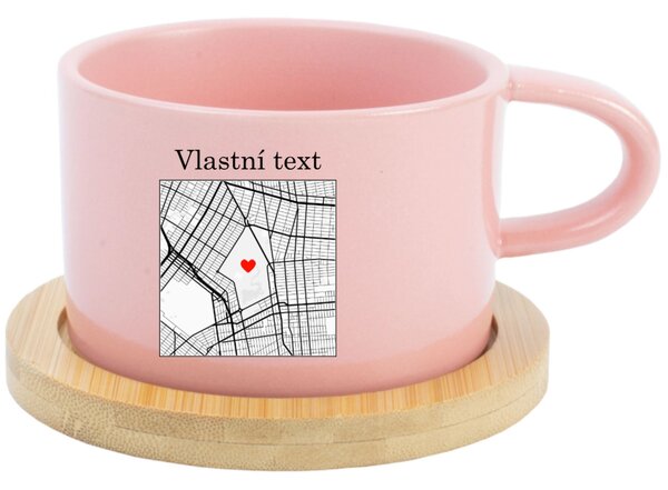 Personalizovaný keramický hrníček "MAKRONKA" s mapou