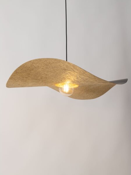 Lustr na lanku KAPELLO 1xE27/60W/230V pr. 76 cm černá/zlatá