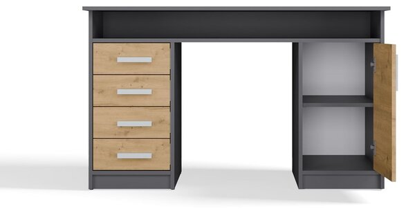 TP Living Psací stůl ADA 125 cm dub Artisan/antracitový