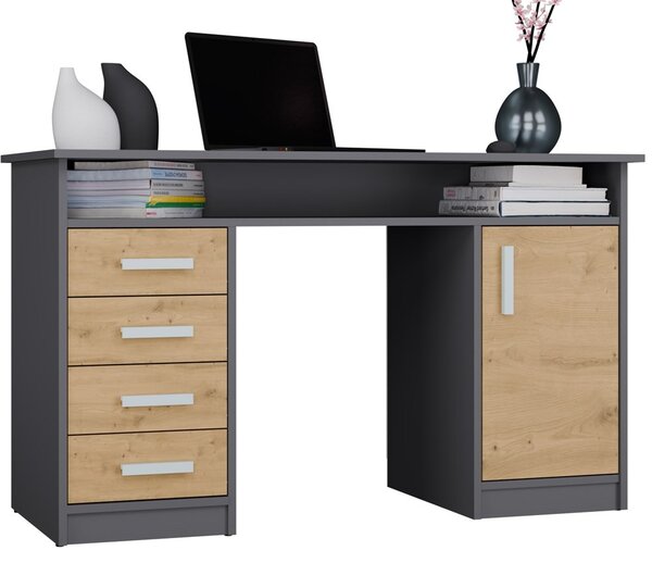 TP Living Psací stůl ADA 125 cm dub Artisan/antracitový