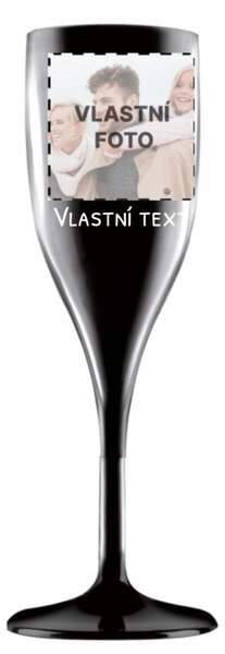 Personalizovaná nerozbitná prosecco sklenice s fotografií