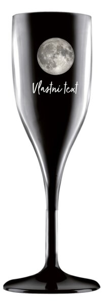 Personalizovaná nerozbitná prosecco sklenice s měsíční fází