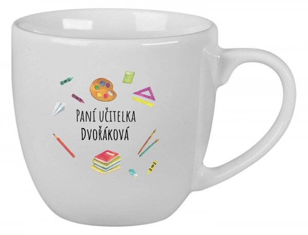 Personalizovaný keramický hrníček 400 ml pro paní učitelku/pana učitele (pomůcky)