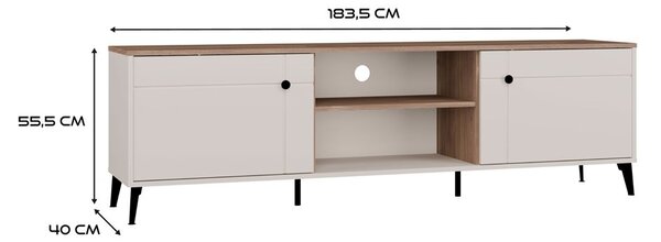TP Living TV stolek Point 183 cm dub Castello/kašmírová