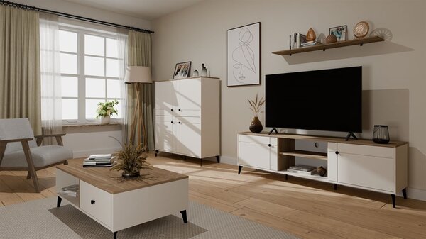 TP Living TV stolek Point 183 cm dub Castello/kašmírová