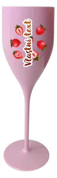 Personalizovaná nerozbitná prosecco sklenice s letním ovocem
