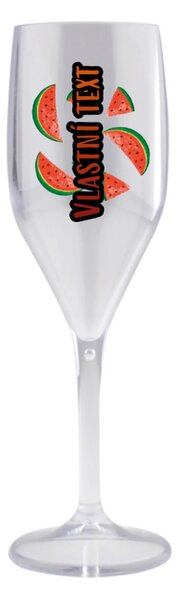 Personalizovaná nerozbitná prosecco sklenice s letním ovocem