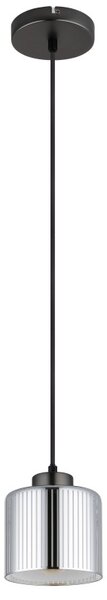 GLOBO 16056H FELICIA závěsné svítidlo D140mm 1xE27 oceľovo šedá, chromová
