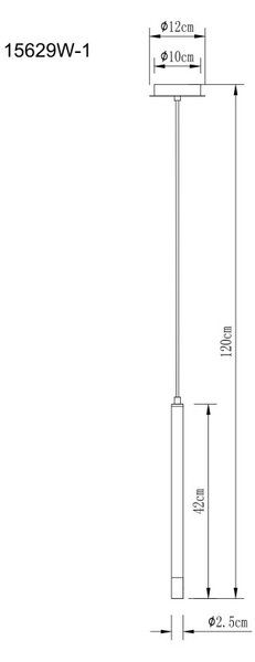 GLOBO 15629W-1 RYAN závěsné svítidlo D120mm 1xG9 bílá