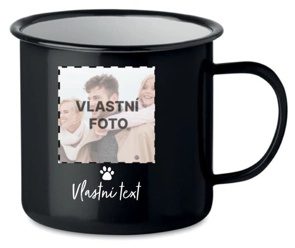 Personalizovaný retro plecháček s fotkou mazlíčka a textem