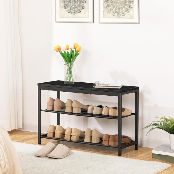 Botník s lavicí Vasagle Arvel 75 cm černý