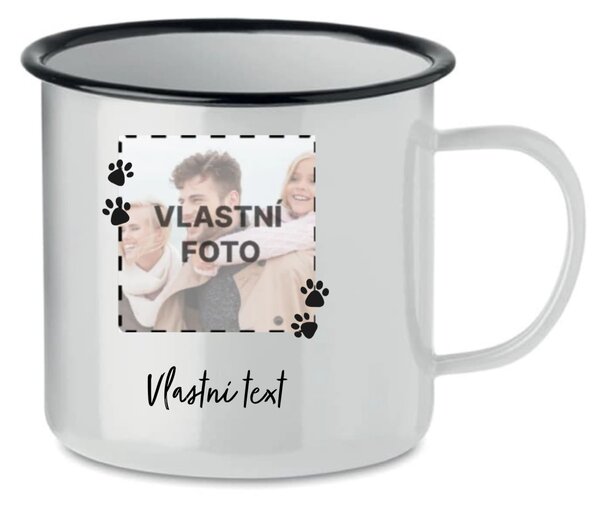 Personalizovaný retro plecháček s fotkou mazlíčka a textem