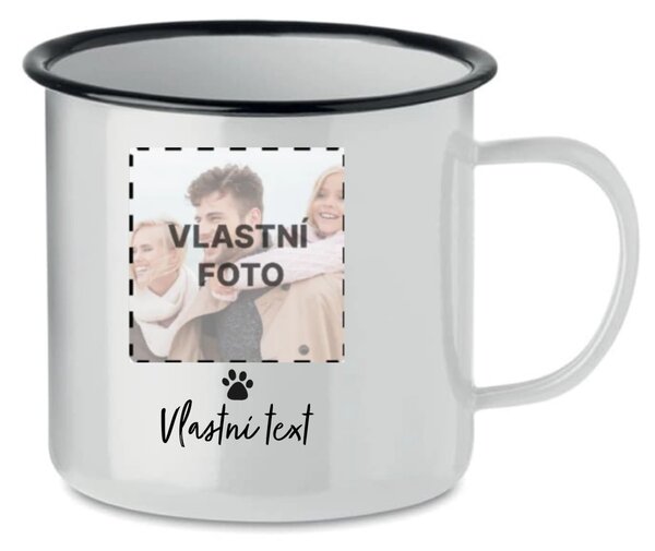 Personalizovaný retro plecháček s fotkou mazlíčka a textem