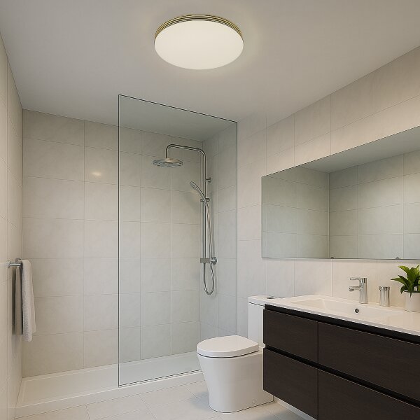 RABALUX 75057 Toma stropní svítidlo D340mm LED 18W/1800/1440lm 4000K IP44 zlatá, bílá