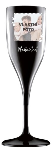 Personalizovaná nerozbitná prosecco sklenice s fotkou mazlíčka a textem