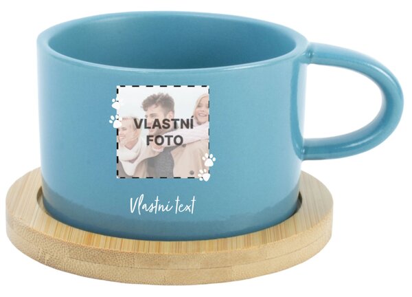 Personalizovaný keramický hrníček "MAKRONKA" s fotkou mazlíčka a textem