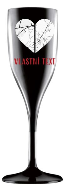 Personalizovaná nerozbitná prosecco sklenice - Dvě místa, jedno srdce