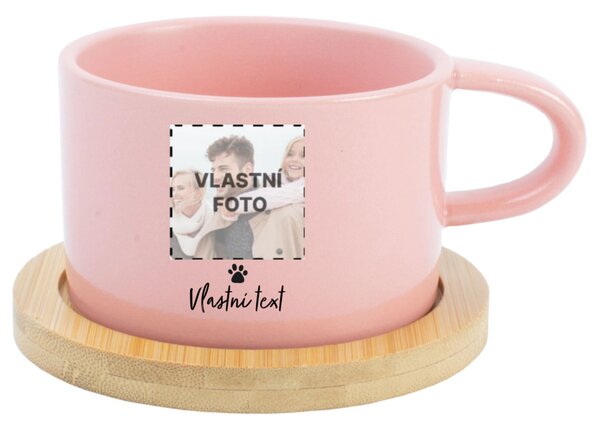 Personalizovaný keramický hrníček "MAKRONKA" s fotkou mazlíčka a textem