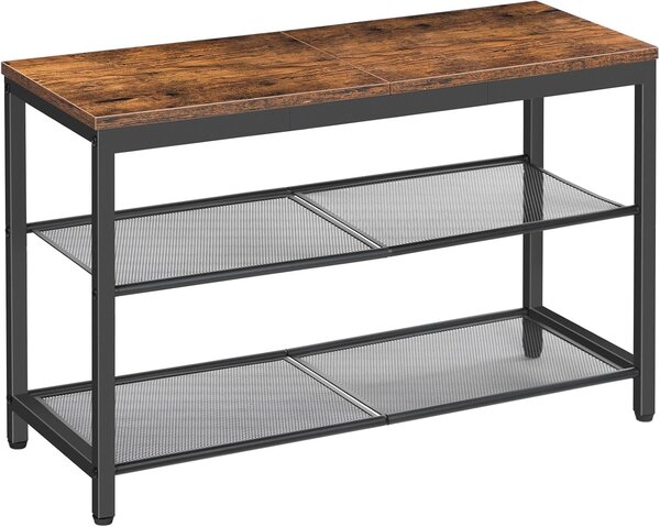 Botník s lavicí Vasagle Arvel 75 cm černý/hnědý