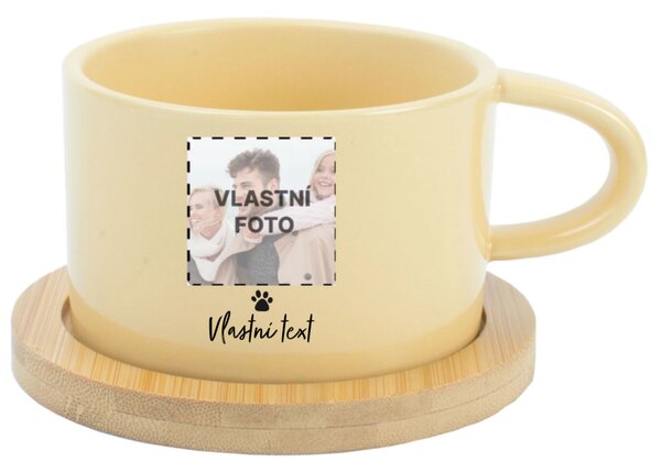 Personalizovaný keramický hrníček "MAKRONKA" s fotkou mazlíčka a textem