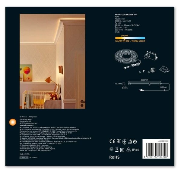 Ledvance - LED Venkovní pásek FLEX 3m LED/19W/230V IP44