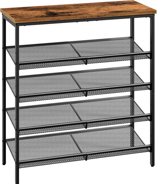 Botník Vasagle Melas 81 cm černý/hnědý