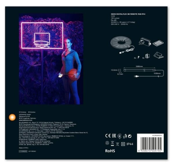 Ledvance - LED RGB Stmívatelný venkovní pásek FLEX 3m LED/15W/230V IP44 + DO
