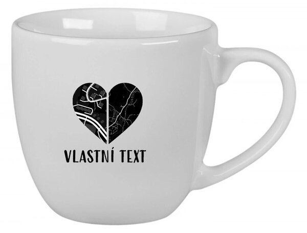 Personalizovaný keramický hrníček 400 ml - Dvě místa, jedno srdce