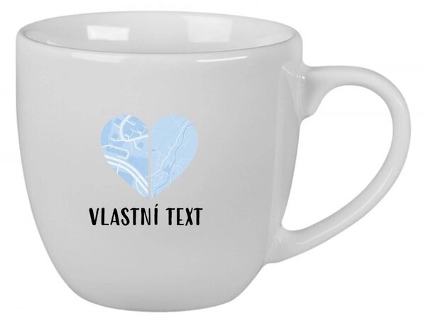 Personalizovaný keramický hrníček 400 ml - Dvě místa, jedno srdce