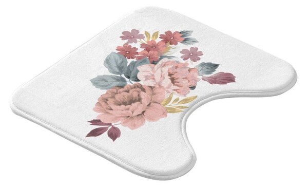 Bílá/růžová WC koupelnová předložka 45x45 cm Jayana – douceur d'intérieur