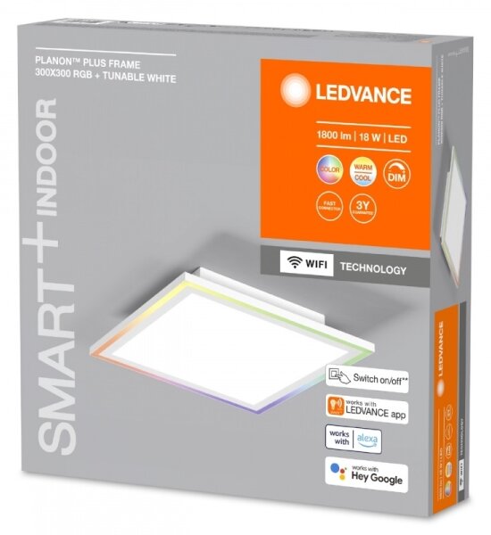 Ledvance- LED RGBW Stmívatelné stropní svítidlo SMART+ PLANON LED/18W/230V Wi-Fi