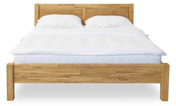 Dubová postel masiv Troja včetně roštu - 140x200 cm