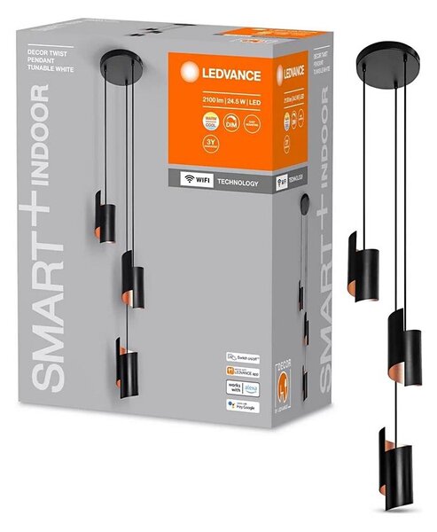 Ledvance - LED Stmívatelný lustr na lanku SMART+ DECOR 3xLED/8W/230V černá Wi-Fi