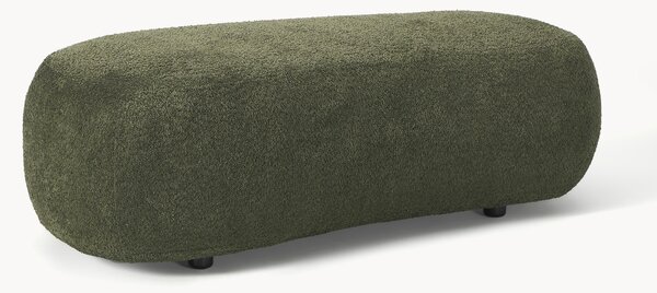 XL podnožka z plyšového bouclé Alba