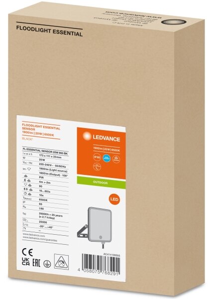 Ledvance - LED Venkovní reflektor se senzorem FLOODLIGHT LED/20W/230V 6500K IP65