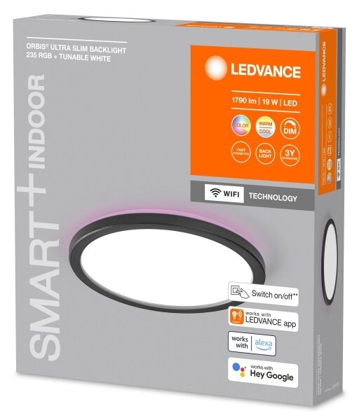 Ledvance - LED RGBW Stmívatelné stropní svítidlo SMART+ ORBIS LED/19W/230V Wi-Fi