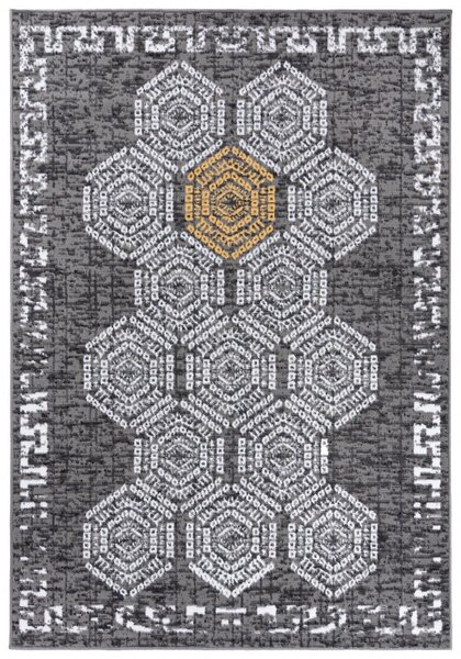 Makro Abra Moderní kusový koberec ATENA FH13A šedý Rozměr: 140x200 cm