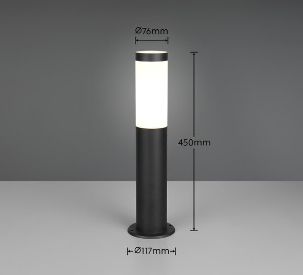 TRIO 509760132 TRIOTO venkovní stojanové svítidlo/sloupek V450mm 1xE27 IP44 černá