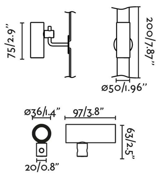 FARO CLAP lampa s držákem na strom 6W 3000K 38st. 24V