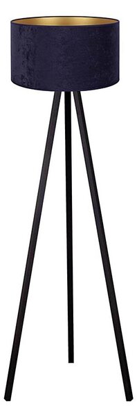 Brilagi - Stojací lampa VELVET 1xE27/60W/230V wenge/modrá
