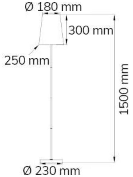 Wofi 3329.01.06.6000 - Stojací lampa FYNN 1xE27/60W/230V bílá