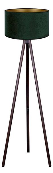 Brilagi - Stojací lampa VELVET 1xE27/60W/230V wenge/zelená