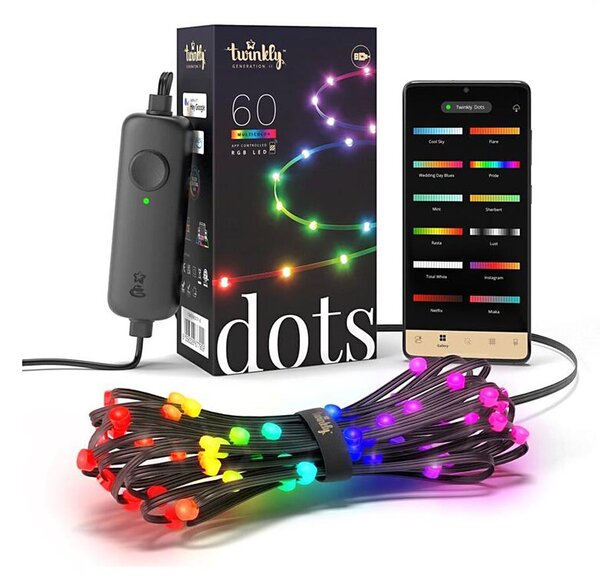 Twinkly TWD060STP-B - LED RGB Stmívatelný pásek DOTS 60xLED 3 m Wi-Fi USB