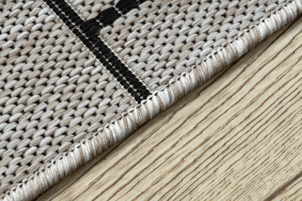 Balta Běhoun Sisal FLOORLUX 20605 Trojúhelníky stříbrný / černý Šíře: 70 cm