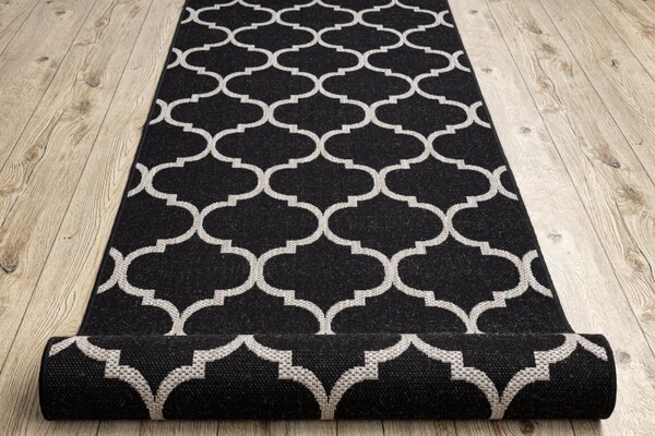 Balta Koberec Sisal FLOORLUX 20608 Maroko černý stříbrný 120 x 160