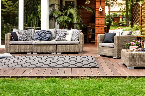 Balta Běhoun Sisal FLOORLUX 20608 Maroko stříbrný / černý Šíře: 70 cm