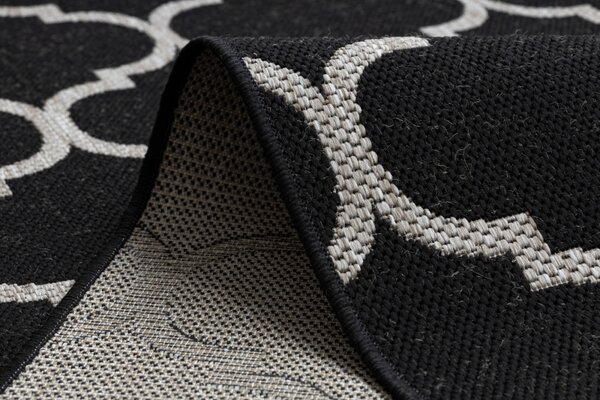 Balta Koberec Sisal FLOORLUX 20608 Maroko černý stříbrný 120 x 160