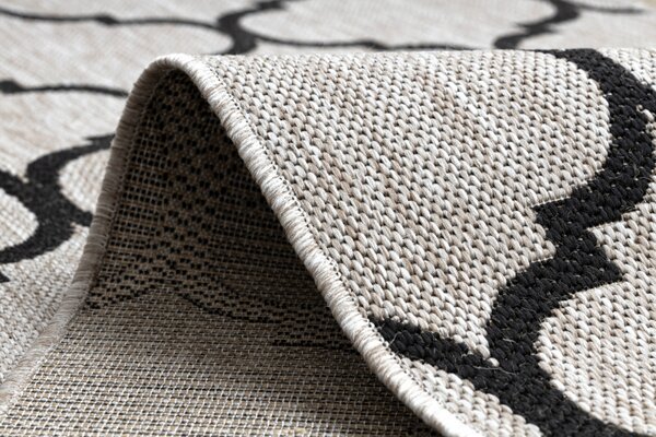 Balta Běhoun Sisal FLOORLUX 20608 Maroko stříbrný / černý Šíře: 70 cm