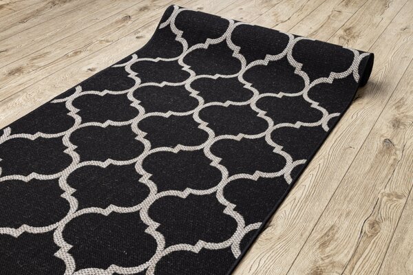 Balta Koberec Sisal FLOORLUX 20608 Maroko černý stříbrný 120 x 160