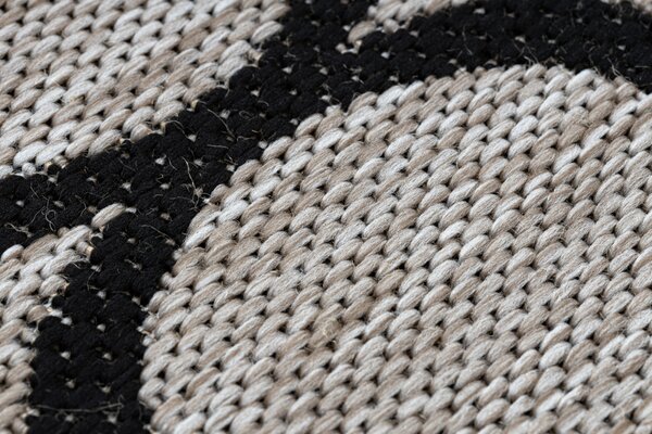 Balta Běhoun Sisal FLOORLUX 20608 Maroko stříbrný / černý Šíře: 70 cm